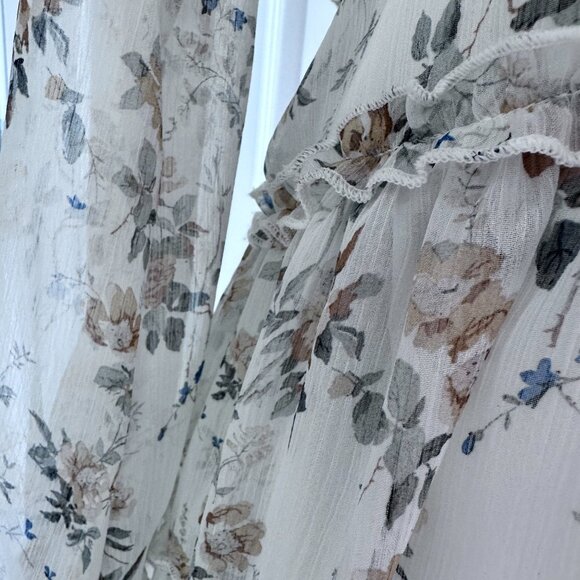 Aladore, Coquette Girl, Floral, Raffles Fit & Flare Open Back Mini Dress, Size M - Picture 12 of 14